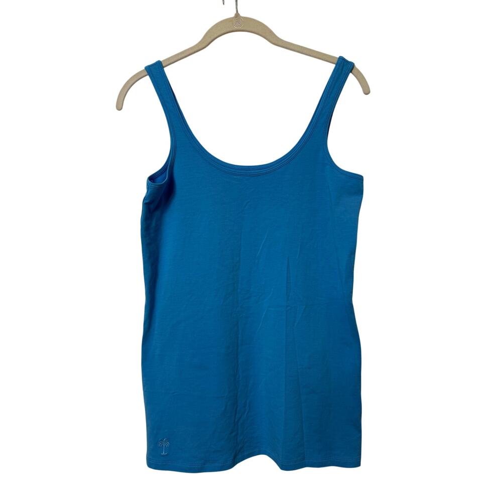 Lilly Pulitzer Blue Sleeveless Tank Top Scoop Neck Sz Medium